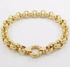 Pulseira Grossa De Ouro 18k Masculina E Feminina