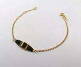 Pulseira Groume Chapinha Infantil Ouro 18k - 16cm