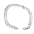 Pulseira Grumet 1x1 7mm 21cm - Prata 925