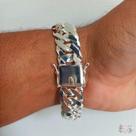 Pulseira Grumet Dupla com Fecho Gaveta em Prata 925 - 17mm