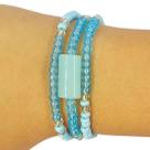 Pulseira Guia de Proteção Orixá Oxóssi Azul Claro