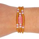Pulseira Guia de Proteção Orixá Oxum Rosa