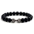 Pulseira Halteres Bolinha Fosco Live Pedra Descolado Hippie