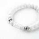 Pulseira Iansã Balé Firma Cristal Branco e Silicone
