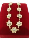 Pulseira Idêntica A Ouro Elo Flores Banhado a Ouro