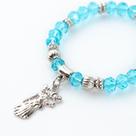 Pulseira Iemanjá Azul 1 Penduricalho Cristal e Silicone