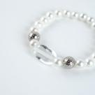 Pulseira Iemanjá Perolas com Búzios Cristal e Silicone