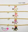 Pulseira inf.unicornio color strass