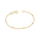 Pulseira infantil banhada a ouro 18k com bolas Cód. 5501041400 TAM 14