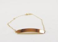 Pulseira Infantil Bebê Chapinha Ouro 18k