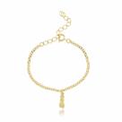 Pulseira Infantil Bebê Rn Figa Figuinha Banho Ouro 18k +nf