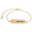 Pulseira Infantil Bola Personalizada a Laser Banhado a ouro