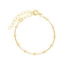 Pulseira Infantil Bolas Lisa Banhado a Ouro
