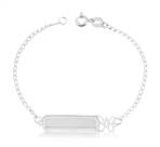 Pulseira Infantil Chapa Borboleta Vazada
