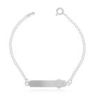 Pulseira Infantil Chapinha Bola Prata 925