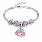 Pulseira Infantil Com Berloques Desenhos Cores Ajustável Cores Brilhante Estilo