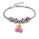 Pulseira Infantil Com Berloques Feminina Coloridas Presente