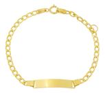 Pulseira Infantil Com Chapinha Ouro 18k Reforçada