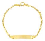 Pulseira Infantil Com Chapinha Ouro 18k Unissex
