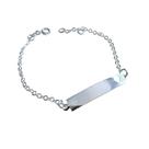 Pulseira Infantil com Plaquinha Coração para Gravação Prata 925