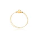 Pulseira Infantil Cordão Off White Revestida em Ouro
