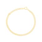Pulseira Infantil Elos Português com Figa em Ouro 18K - AU11742