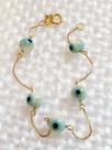 Pulseira Infantil em Ouro 18k com Olho Grego