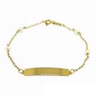 Pulseira Infantil Em Ouro 18k PÃrolas Com Chapinha Para Nome