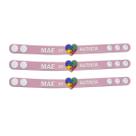 Pulseira infantil emborrachada com regulagem pai mãe de autista identificação autismo 3 unidades