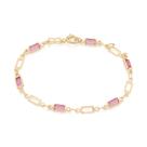 Pulseira infantil folheada a ouro ROSA 551617 Rommanel