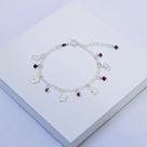 Pulseira Infantil Folheada a Prata Borboleta e Cristal