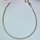 Pulseira Infantil Grumet 2mm 15cm Prata Legitima 925