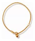 PULSEIRA INFANTIL JUVENIL EM OURO 18K/750 MODELO CORAÇÃO (cod1y)
