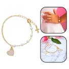 Pulseira Infantil Menina Pérola Dourada