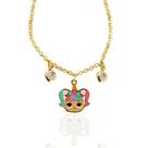 Pulseira infantil menina unicórnio banhada a ouro 18k