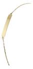 Pulseira Infantil Nome Ouro 18k 750 Cadeado 13 Cm