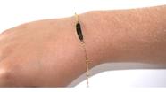 Pulseira Infantil Ouro 18k 750 Chapinha E Bolas 14,5cm