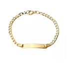 Pulseira Infantil Ouro 18k Chapinha Groumet Berloque 1.8 Gr