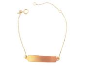 Pulseira infantil ouro 18k veneziana com chapinha - 1.29