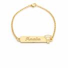 Pulseira Infantil Personalizada Antialérgica com Nome e Pingente Menina ou Menino