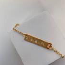 Pulseira Infantil Personalizada com escrita Miguel - Semijoias Pronta Entrega