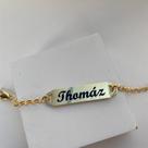 Pulseira Infantil Personalizada com escrita Thomáz - Semijoias Pronta Entrega