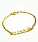 Pulseira Infantil Plaquinha 7 Corações Banho Ouro 18k 1571