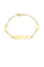 Pulseira Infantil Portuguesa Coração Ouro 18K - 1.40