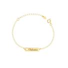 Pulseira Infantil Prata com Placa Estrela Vazada 15cm