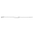 Pulseira Infantil Prata Placa Sapatilha Vazado Extensor 5cm