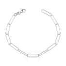 Pulseira Italiana Elo Longo Cadeado De Prata 925 Pulseira Italiana Elo Longo Cadeado De Prata 925