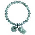 Pulseira Jadeíte Natural Jadeíte Azul Jade Lucky Cat Donut Pingente