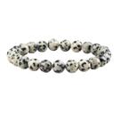 Pulseira Jaspe Dalmata 8mm Pedra Natural Felicidade Proteção Unissex Pulseira Jaspe Dalmata 8mm Pedra Natural Felicidade Proteção Unissex