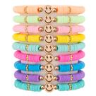 Pulseira JIASHUYEYE, 9 peças, conjunto empilhável de argila colorida Pulseira JIASHUYEYE, 9 peças, conjunto empilhável de argila colorida
